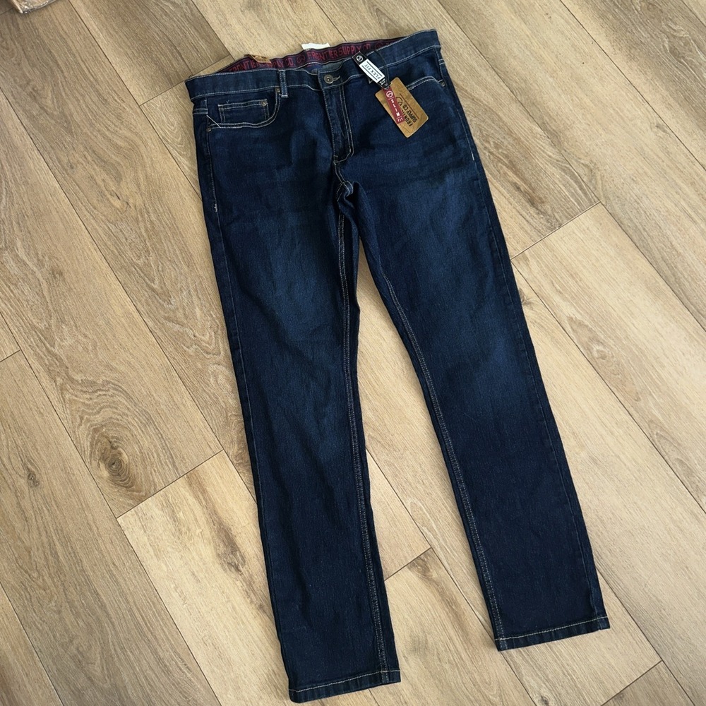 Frontier Supply Co. Slim Fit Denim Blue Jeans Men's 36x32"‎ Comfort Stretch NWT